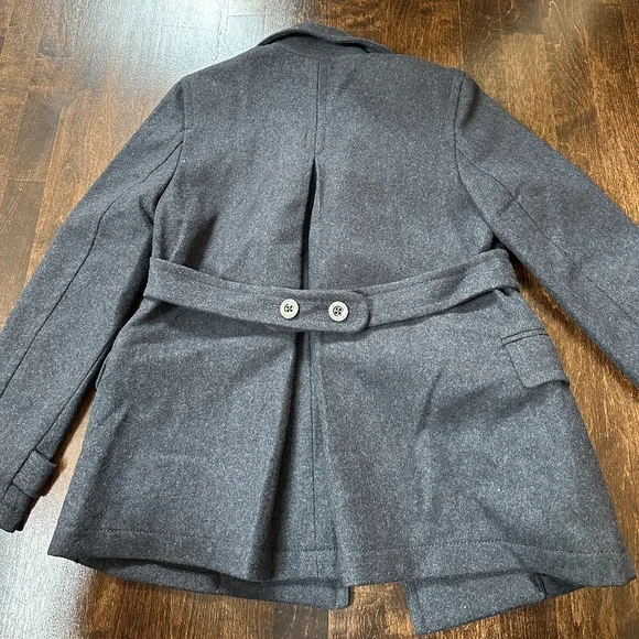 Martin+Osa Grey Wool Peacoat, Size S - Picture 4 of 4